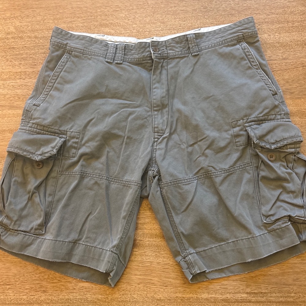 Polo Ralph Lauren Classic Polo Chino Cargo Shorts Gray Mens 42 Cotton Twill